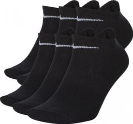 Nike Everyday Lightweight No-Show Socks (x6) Black Unisex