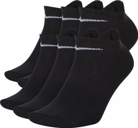 Nike Everyday Lightweight No-Show Socks (x6) Zwart Unisex