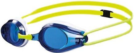 Arena Tracks Junior Blue/White/Yellow Swim Goggles for Children Ages 6–12
