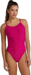 Women's Tyr Durafast Elite Cutoutfit Lapped Pink Swimsuit