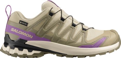 Salomon XA Pro 3D v9 GTX Trailschoenen Kaki/Roze Dames