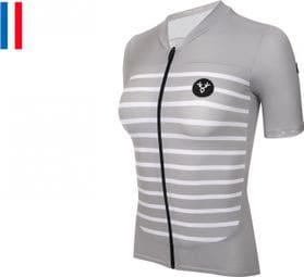 LeBram Ventoux Women's Short Sleeve Jersey Gray Adjusted Cut