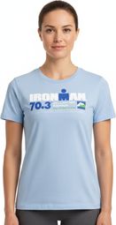Dames Hemelsblauw Ironman 70.3 Zell Am See Korte Mouw T-Shirt