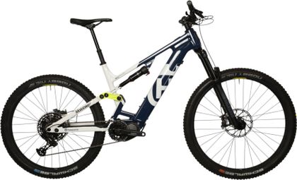VTT Électrique Tout-Suspendu Husqvarna Mountain Cross MC2 Sram SX Eagle 12V 630 Wh 29''/27.5'' Bleu/Blanc 2023 T.L 175/185cm - Produit Reconditionné