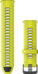 Garmin Forerunner 22 mm Muñequera de silicona Amp Amarillo Negro Pizarra