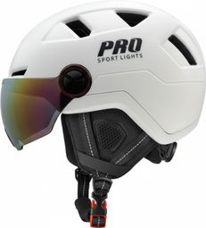 Casque Speed Pedelec avec visière et protège-oreilles blanc