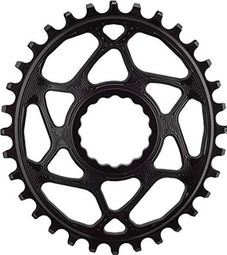 Plateau Narrow Wide Ovale AbsoluteBlack Mono Direct Mount Chainring pour Transmissions Shimano 12 V Noir