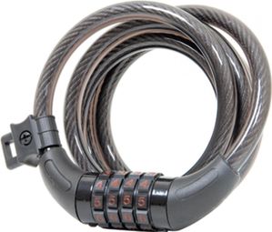 Massi Panther Spiral Cable Lock 10x1800mm Grey