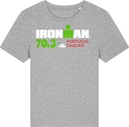 Camiseta de manga corta Ironman 70.3 Portugal-Cascais Gris para mujer