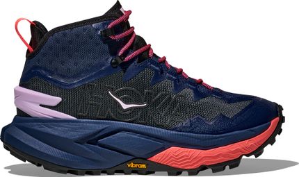 Hoka Mafate Hike Wanderschuhe Blau/Rot für Damen