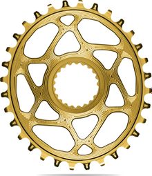 AbsoluteBlack Corona Ovale Larga Stretta Montaggio Diretto Shimano 12V Oro