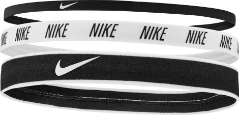 Nike Mixed Width Mini Stirnband (x3) Schwarz Weiß Unisex