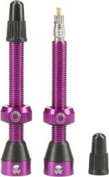 TUBOLIGHT paire de valves tubeless 50mm VTT purple