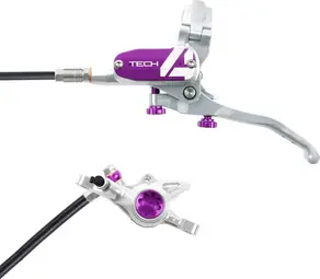 Frein Avant Hope Tech 4 X2 Argent / Violet Durite Standard 