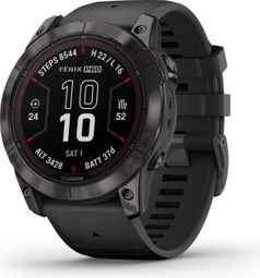 Montre de Sport Garmin Fenix 7X Pro Sapphire Solar Titane Gris Carbon Noir