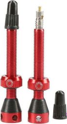 TUBOLIGHT paire de valves tubeless 50mm VTT Rouges