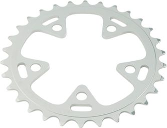 PLATEAU ROUTE DIAM  74 INTER 32DTS ARGENT (COMP.SHIMANO/CAMPA) MICHE 8/9/10V. 5 BRANCHES