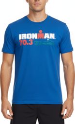 T-Shirt Manches Courtes Ironman 70.3 En Provence Aix Courtes Bleu Royal Homme