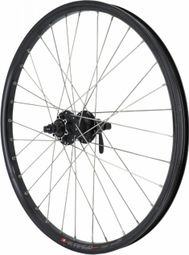 ROUE VTT 24  ARRIERE DOUBLE PAROI MOY SHIMANO M475 DISC 6TROUS CASSETTE 8-9-10V. RAYON INOX