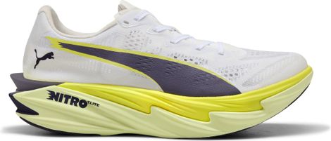 Zapatillas de running Puma Deviate Nitro Elite 4 Blanco/Amarillo Mujer
