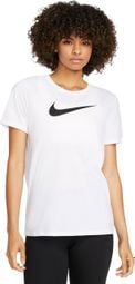 Camiseta de manga corta Nike Dri-Fit Swoosh Blanco para mujer
