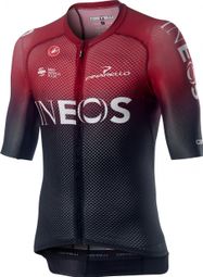 Maillot Manches Courtes Castelli Climber's 3.1 Team Ineos 2020 Rouge Bordeaux Noir