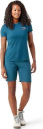 Maillot Manches Courtes Femme Smartwool DenSkylGrapic Bleu