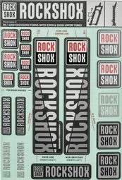 Rockshox Fork Stickers Kit 30/32 mm Wit