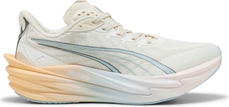 Puma Deviate Nitro 4 Run Club hardloopschoenen voor dames, beige/multicolor