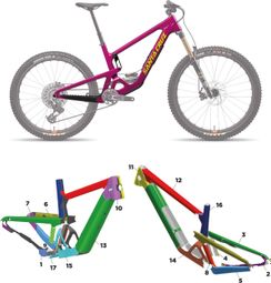Kit de protection sur-mesure Santa Cruz Bronson CC - 2025 - S - Brillant