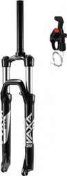 FOURCHE VTT 29   ZOOM VAXA 28 NOIR REGLABLE-BLOCABLE AU GUIDON DEB. 100MM PIVOT LISSE 295mm 1''1-8-28 6 EXTERIEUR COMPATIBLE DISC