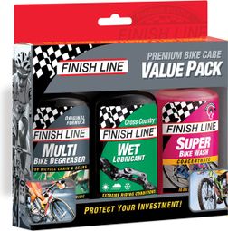 Kit d'Entretien Finish Line Premium Bike Care 3x120 ml