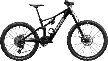 Bicicleta eléctrica de montaña con suspensión total Amflow PX Carbon 12 V, 700 Wh, DJI 150 Nm, 29''/27,5'', negro, 2026