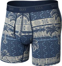 Saxx Quest Quick-Dry Mesh Brief Fly Boxer Shorts, Blue/Beige, Men's