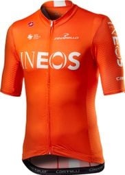 Maillot Manches Courtes Castelli Competizione Team Ineos 2020 Orange