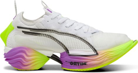 Chaussures Running Puma Fast-R Nitro Elite 2 Blanc/Violet/Jaune Femme