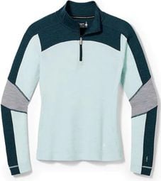 Baselayer Smartwool Classic Thermal Colorblock 1/4 Blu Donna