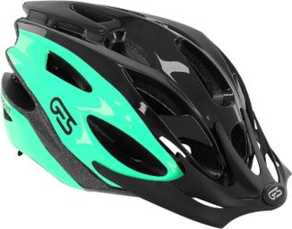 CASQUE VELO ADULTE GES VTT ROCKET NOIR-VERT TAILLE 58-62 AVEC VISIERE ET SYSTEM QUICK LOCK (VENDU EN BOITE)