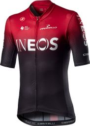 Maillot Manches Courtes Castelli Competizione Team Ineos 2020 Rouge Bordeaux Noir