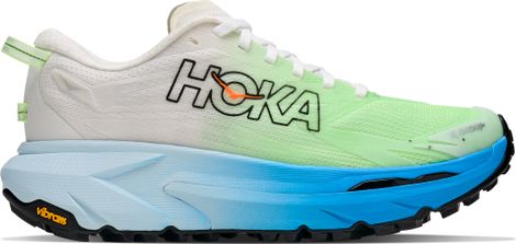 Hoka Mafate 5 Women's Trail Running Shoes - White/Green/Blue