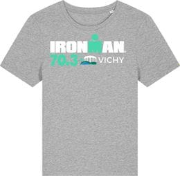 Dames Ironman 70.3 Vichy Grijs Korte Mouw T-Shirt