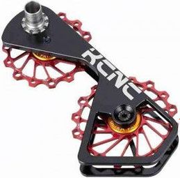 Jockey Wheel System KCNC Galets de Dérailleur Shimano 6800/9000 14+16 Dents Rouge