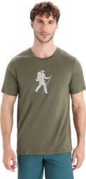 T-shirt Manches Courtes Mérinos Icebreaker Tech Lite II Trail Hiker Vert