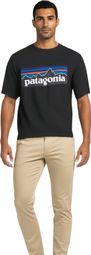 Camiseta de manga corta Patagonia P-6 Logo Responsibili-Tee Negro Hombres