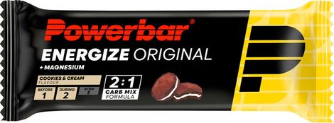 Barre énergétique Powerbar Energize Original Cookies & Cream - 55g