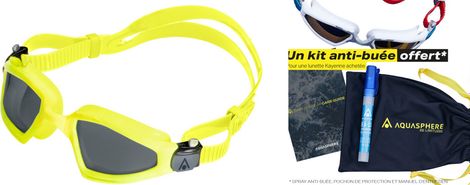 Gafas Aquasphere Kayenne Pro Amarillas - Lentes Grises + Kit de Cuidado