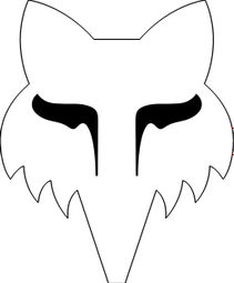 Fox Head Stickers 10.2 cm White