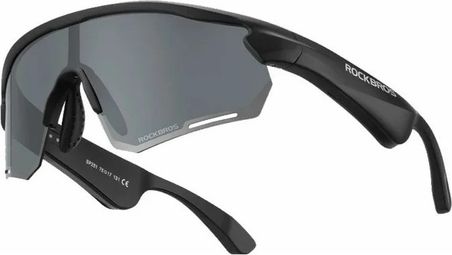 Gafas de sol deportivo Bluetooth lentes polarisés gris