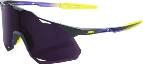 100% Gafas Hypercraft XS - Brillo metálico mate - Lentes púrpura oscuro