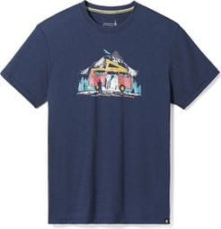 T-Shirt Manches Courtes Smartwool Rvr Van Graphic Bleu